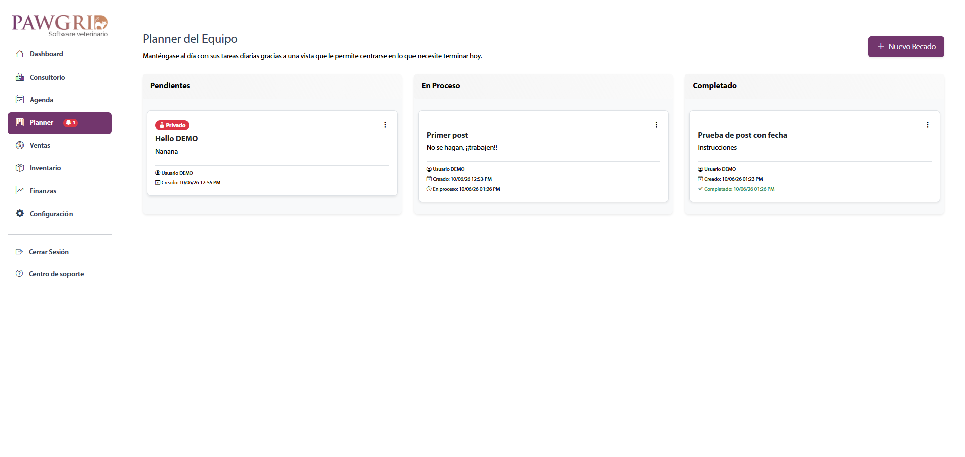 Dashboard Administrativo