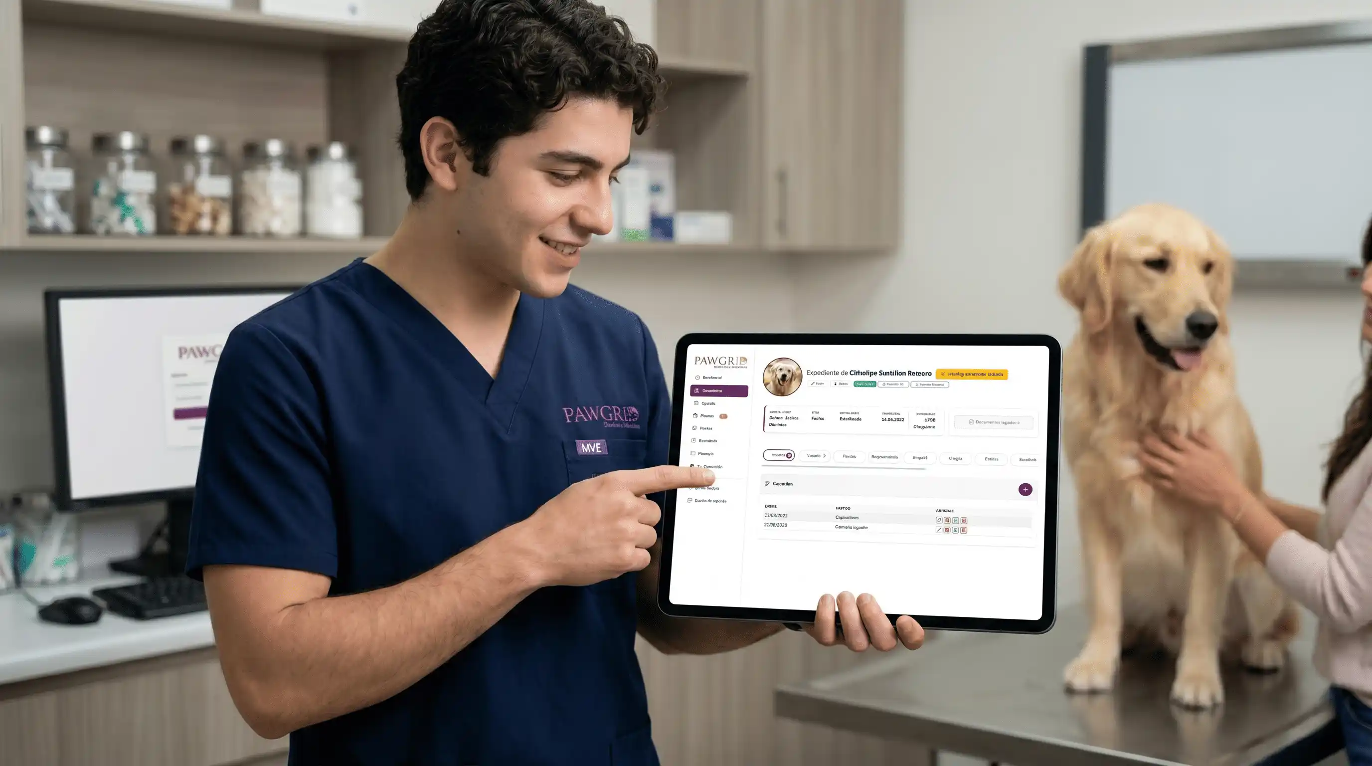 Dashboard Pawgrid en Tablet